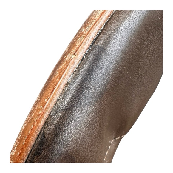 VERA WANG Lavender "Lillian" Pewter Leather Ballet Flats Shoes Size US 10 - Picture 11 of 13